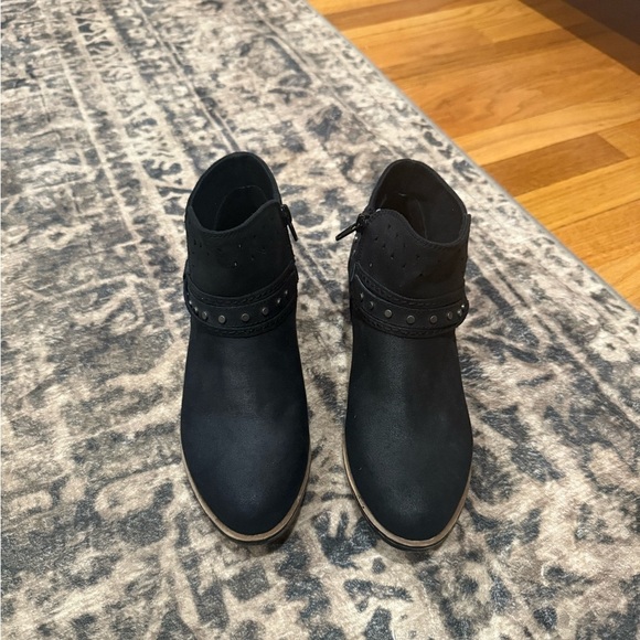 Sugar Black Ankle Boots with Suede Finish size 7.5 - Picture 1 of 8